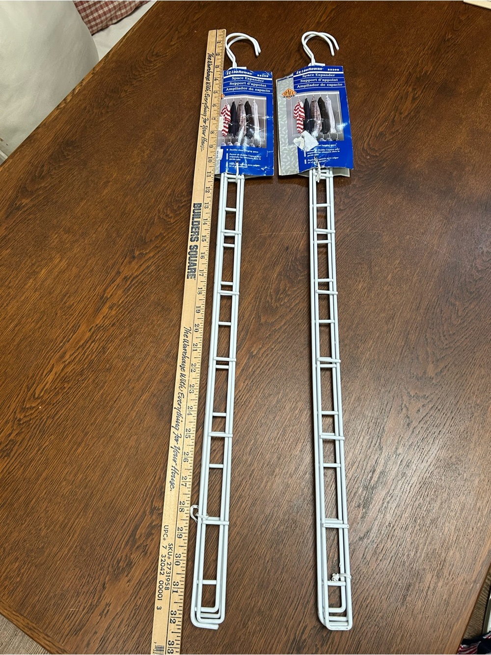 Closet Space Expanders-White Metal Ladder Hooks/ Set of2-perfect for children rm